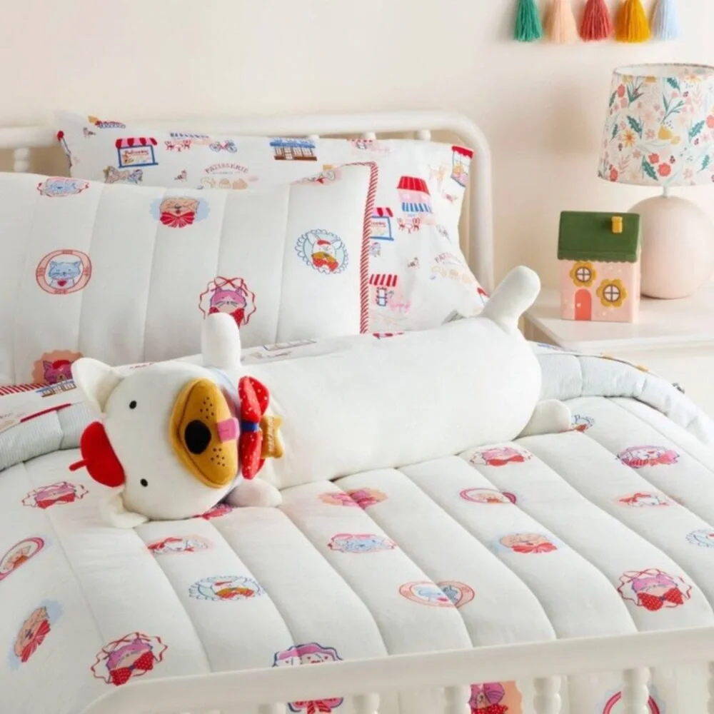 Pillowfort - Frenchie Kids' Long Weighted Plush Throw Pillow Cr Cream